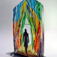 Into the Unknown, multiple layers of fused glass