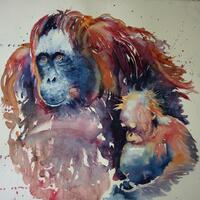 Mother and Baby Unit. Watercolour