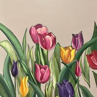 "Tulips" acrylic on canvas