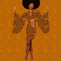 GUAP x V&A Late - 2/3 artwork celebrating Nigerian fabric and design