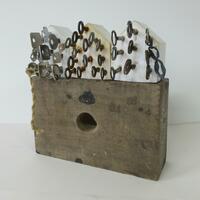 Houses and Keys. Mixed media sculpture