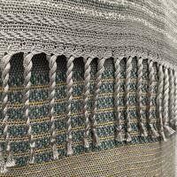 Woven scarf fringe detail