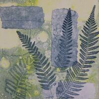 Monoprint with found objects