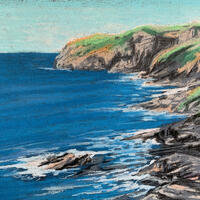  From Trebarwith Strand. Pastel on paper