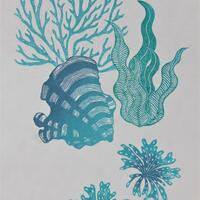 "Mers de corail" - Linocut 