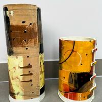 Two abstract vases