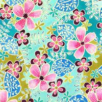 Jo Chesney - Tropical Floral Textile Design. Watercolour Inks