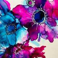 Jewels of Summer, alcohol inks