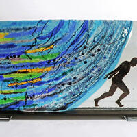 The Carrier, fused glass