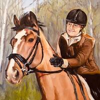 Laura & Champ - oil on canvas 