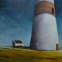Lighthouse Before the Fall oil on canvas 62cm x 42cm