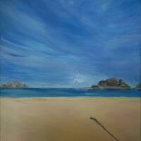 Line in the Sand oil on canvas 38cm x 48cm