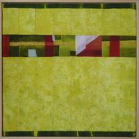 Geo Landscape II -  Framed Textile art - exploring colour and landscape - Marian Hall 