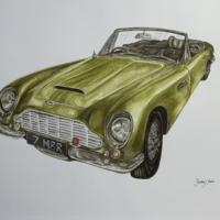 "Aston Martin" Watercolour