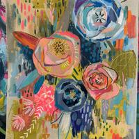 Mixed Media Floral by Nade Simmons