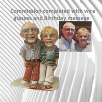 New Ceramic Commission 2021.Special Commission for Fathers 70th Birthday Size: 22 x 18 x 13 cm