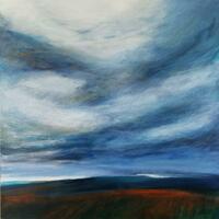 On the Wings of the Wind, Acrylic on board, 65 x 65cm, £450