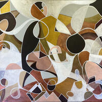 'Organised Chaos V' Acrylic on Canvas 101x76cm