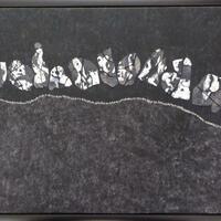 Over the Horizon - Textile Art inspired by tracks in the snow - Marian Hall