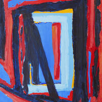 From abstract series of Entrances. oil on canvas