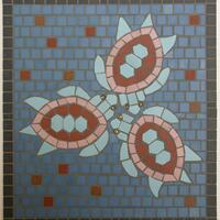 'Turtles'.  Mosaic using glass tiles.