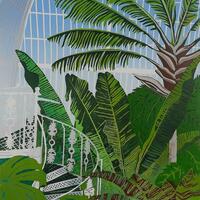 'Palm House' - linocut print