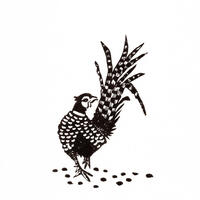 Pheasant lino print