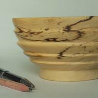 Spalted beech bowl, 14cm x 9cm