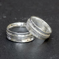 Sterling silver spinner rings