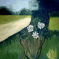 The Flowers in the Field, Mixed media on canvas, 50 x 50cm.