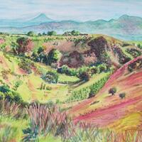 The Long Mynd - Watercolour