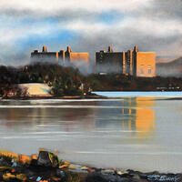 Trawsfynydd Power Station, oil painting on canvas board, SOLD