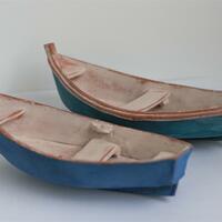 Two Blue Boats Ceramic Amanda Toms