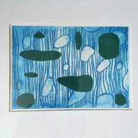 'Underwater' Drypoint print and stencils