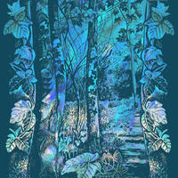 Blue Wood Canvas - Digital Print
