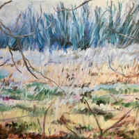 Pastel Drawing. Colour and textures to express light in landscape.