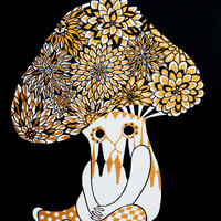 'Blooming mushroom' by Yoshie Allan - Painting