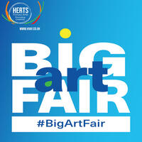 Big Art Fair graphic with hashtag