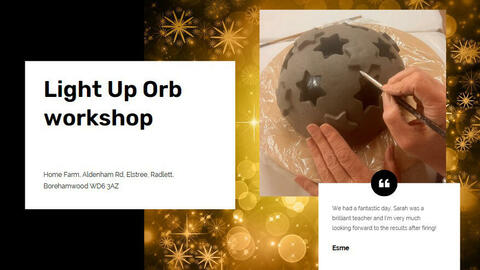 Light up Orb workshop advert