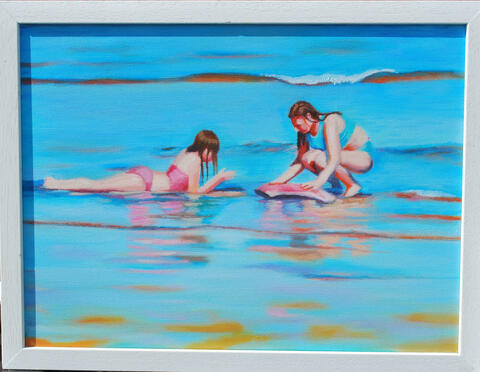 The Tides Out oil painting on canvas framed