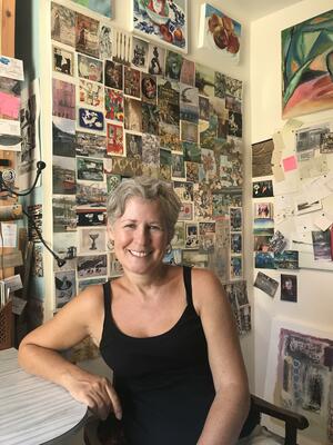 Debbie Knight in her studio