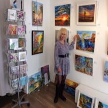 Mary Ann Day exhibiting at last year's Herts Open Studios