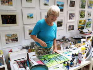 Mitzie in her studio