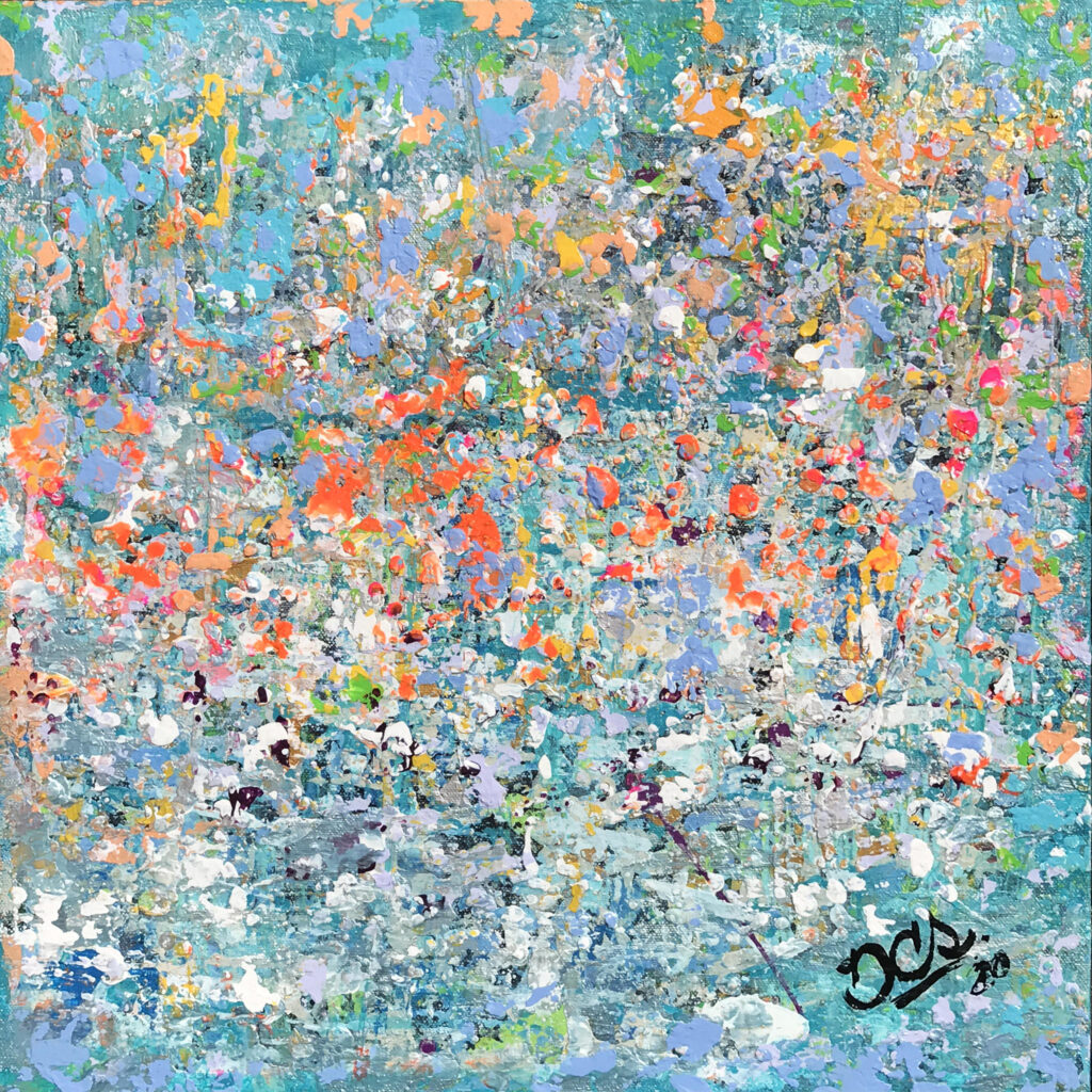 'Nature and light' Acrylic painting on a 40x40cm canvas.