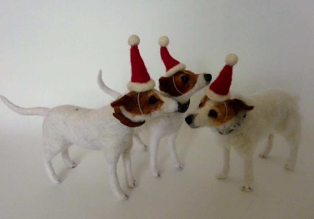 Festive Trio! - needlefelted commission