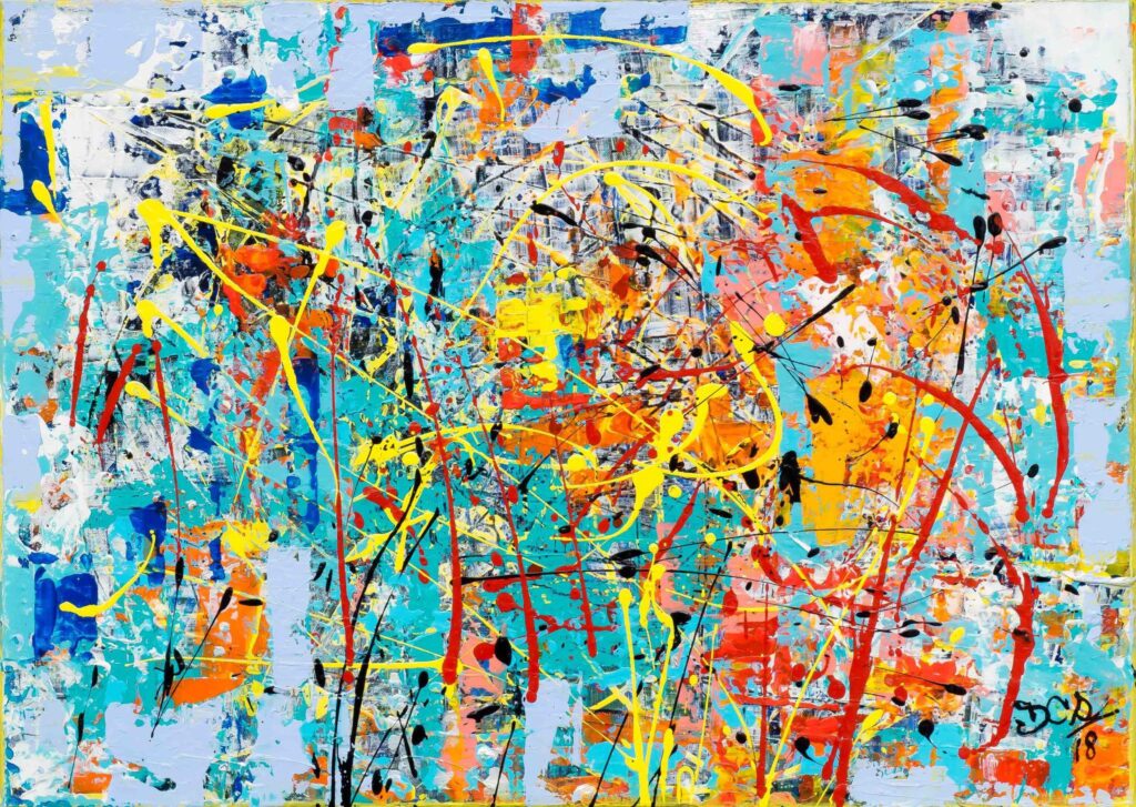 'Inward eye' Acrylic painting on a 50 x 70cm canvas
