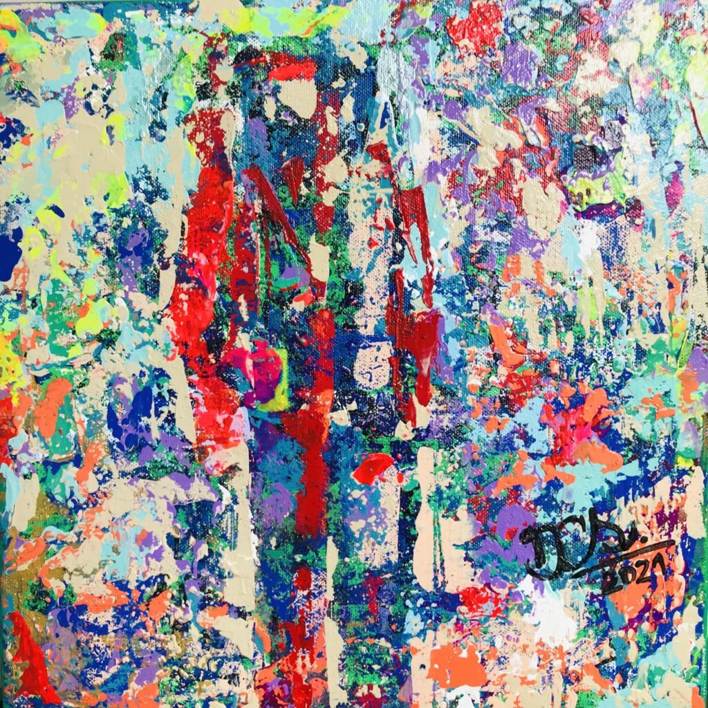 ‘El extranjero’ acrylic on canvas 30 x 30cm