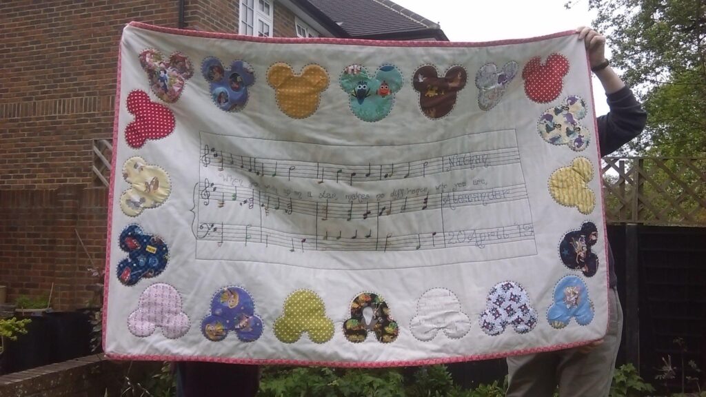 Disney Themed Baby Quilt for Nathan