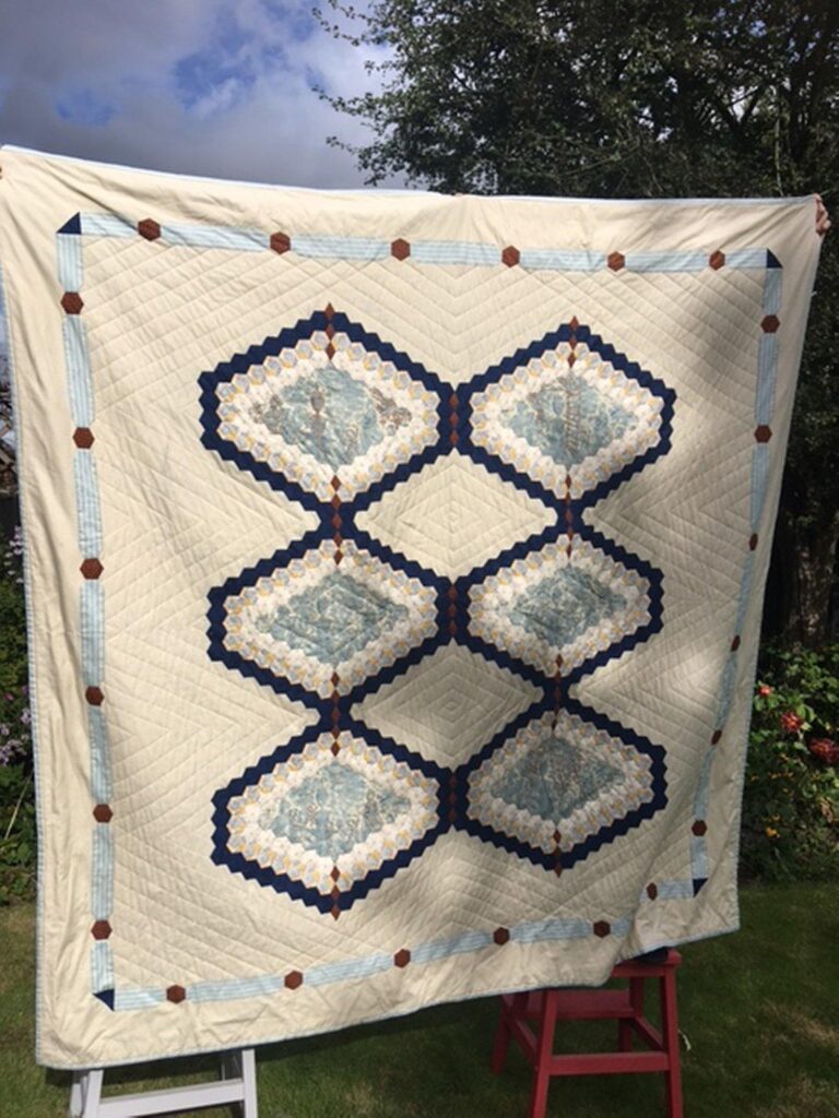 French Toile Inspired Quilt for Laine