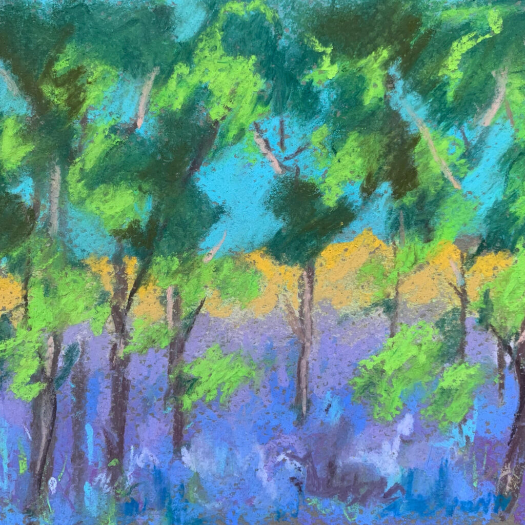 Knott Wood I. Pastel on paper
